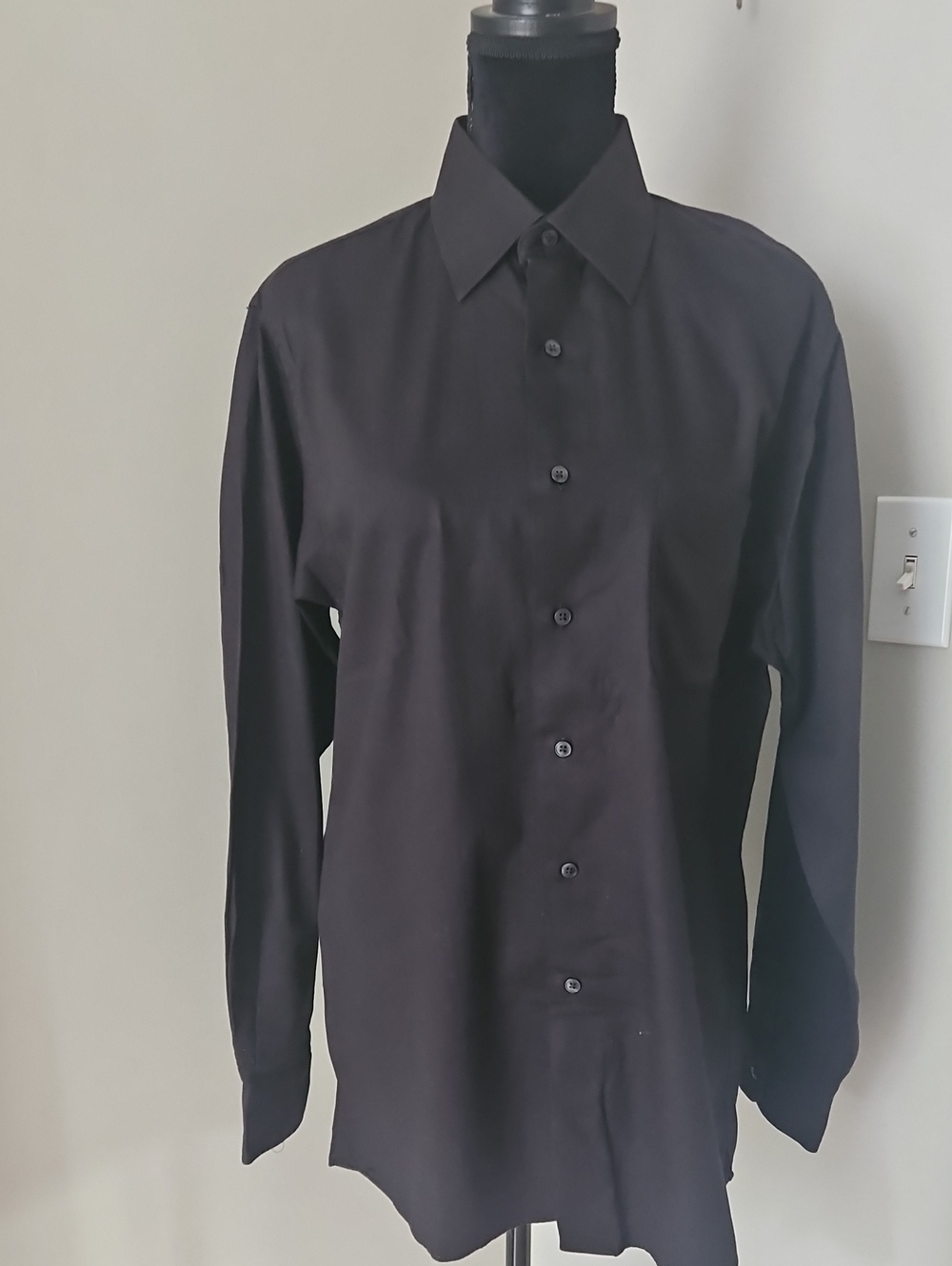 Calvin Klein Black Long-Sleeve Dress Shirt